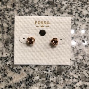 Fossil earrings in Rose Gold